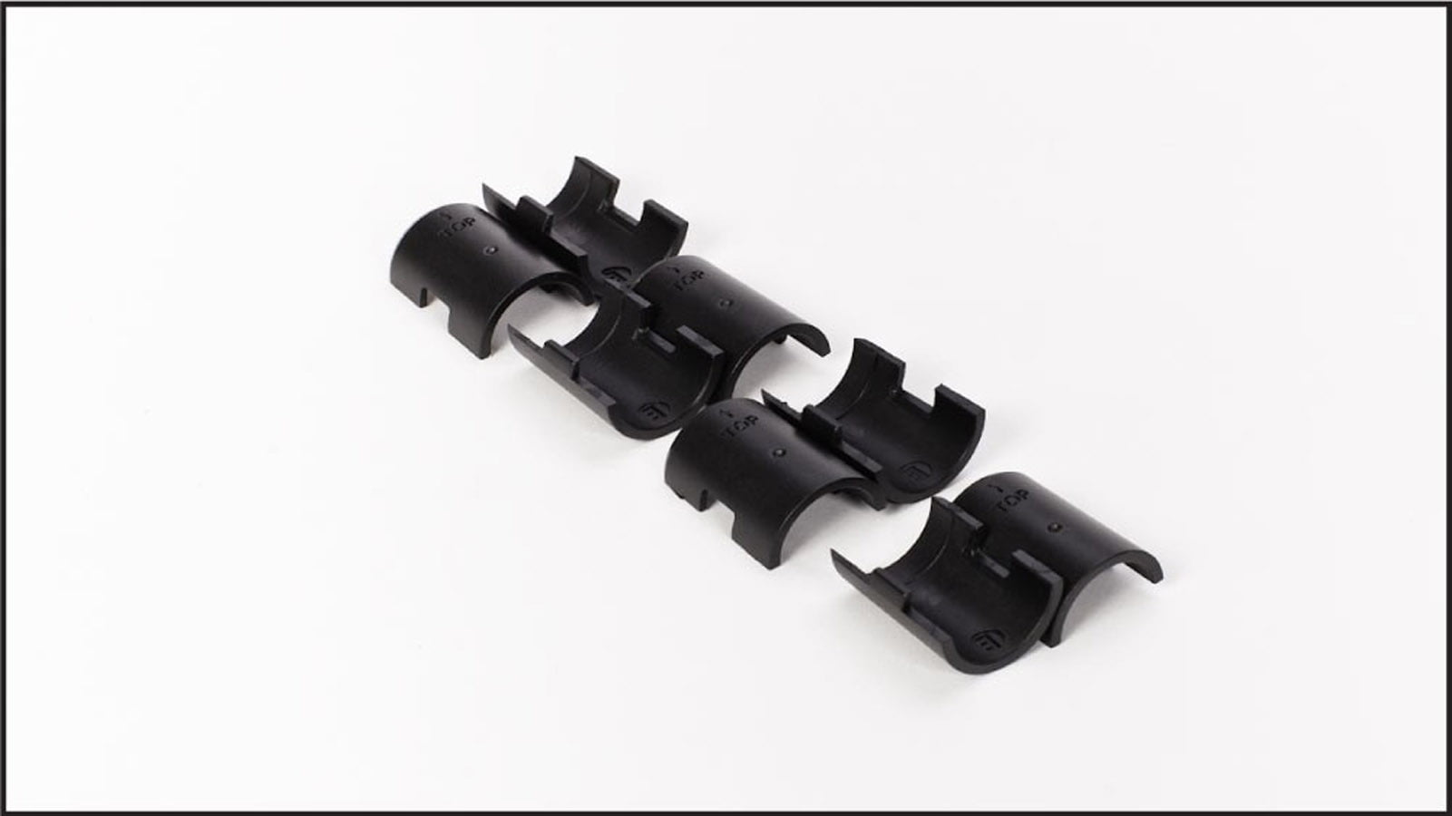 8-Pack Hss Wire Shelf Lock Clip Fits 3/4" Pole Diameter Black 