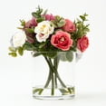 thumbnail image 6 of (4 pack) Better Homes & Gardens Mixed Faux Hydrangea Arrangement in Clear Glass Vase, 6 of 11
