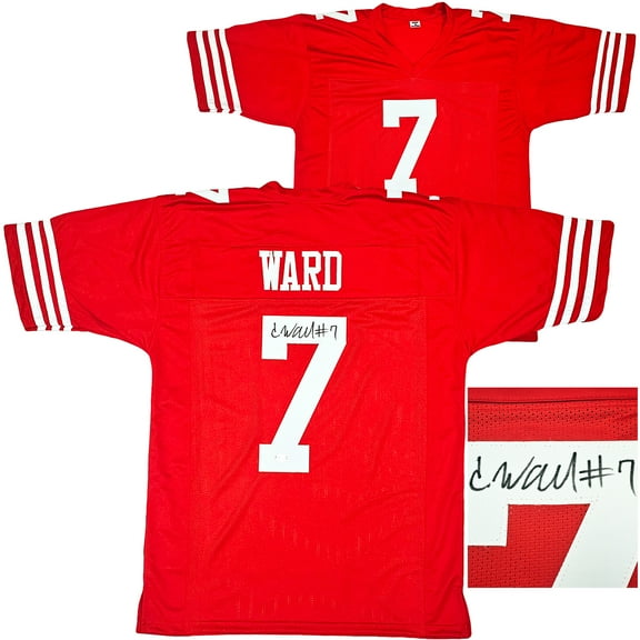 San Francisco 49ers Charvarius Ward Autographed Red Jersey Beckett BAS Witness 218750
