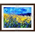 thumbnail image 5 of Art.com Blue cornflowers 68 Art Print by Pol Ledent, Brown Frame Wall Art, 40" x 32", 5 of 5