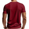 thumbnail image 3 of Fanxing Mens V Neck White T Shirts Under $10 Wine Slim Fit Casual Tees Gym to Streetwear L, 3 of 8