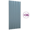 thumbnail image 2 of vidaXL Roof Panels 36 pcs Galvanized Steel Gray 31.5"x14.2", 2 of 3