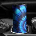 thumbnail image 3 of 20oz Blue Tie Dye Spiral Pattern Skinny Tumblers Stainless Steel Tumbler with Lid and Straw,Vacuum Insulated Double Wall Travel Tumbler Cups with Cleaning Brush for Coffee,Tea, 3 of 6