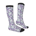 thumbnail image 3 of Balery Lavender Flowers Printed Novelty Socks Men's Women's Crew Socks Sports Socks Knee High Socks Cotton Socks Quirky and Cool Socks, 3 of 9