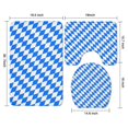 thumbnail image 3 of Blue White Checkerboard Checkered Pattern Bathroom Rugs Sets 3 Piece,Toilet Cover Set,Absorbent Non Slip Bathroom Mats Sets with U-Shaped Contour Rug Toilet Rug Set, 3 of 5