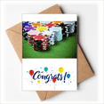 thumbnail image 1 of Chip Green Table Gambling Photo Wedding Cards Congratulations Greeting Envelopes, 1 of 3