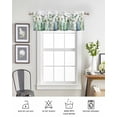 thumbnail image 6 of Green Eucalyptus Leaves Curtain Valance for Windows/Living Room/Kitchen/Bathroom/Café, Short Rod Pocket Tier Curtain Window Treatment Panel Spring Vase Birds Botanical Topper Curtain 60''x18'', 6 of 6
