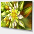 thumbnail image 1 of Designart - Huge Yellow Fractal Flower - Floral Canvas Art Print, 1 of 2