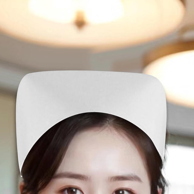 Gorro de enfermera para mujer, gorro de enfermería lavable, gorro de enfermera para SPA, cosmetología, suministros para fiestas, graduación, aseo de blanco