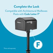 Architectural Mailboxes Centennial Post Mount Mailbox, Black, Extra Large