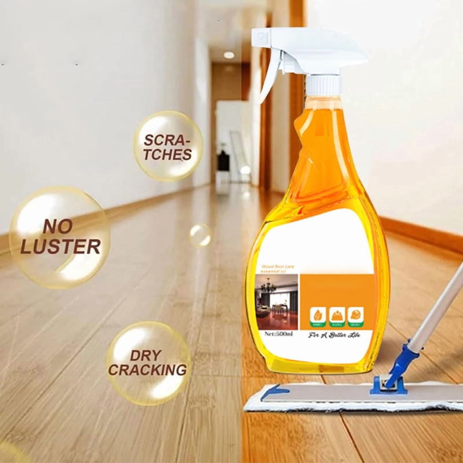 Kieccall Wood Floor Beeswax Oil Refinishing Conditioner Natural Nourishing Polish Anti Cracking Maintenance Liquid for Indoor Wooden Flooring Daily Care Gift
