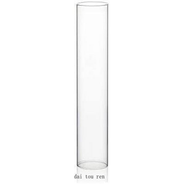 Hurricane Candle Holder Sleeve, Wide 3", Height 16", Clear Glass