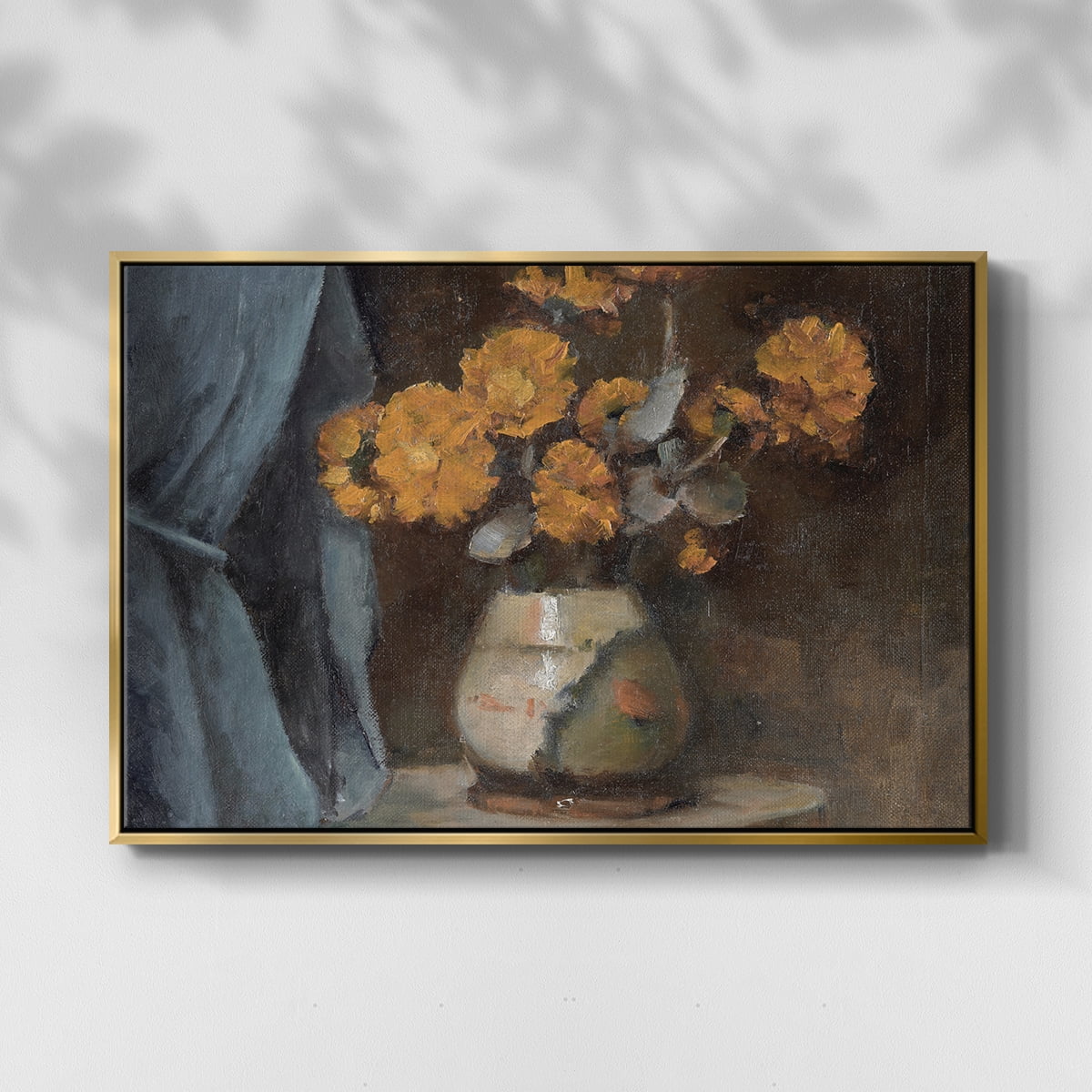 Vintage Botanical Print-LXXX By Wexford Home Framed in Gold Wood Gallery Wrapped Canvas 25 in. x 37 in.