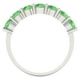 thumbnail image 5 of 1.19 ctw Wedding Band for Women - 18K White Gold Simulated Green Diamond Stackable Eternity Ring, 5 of 6