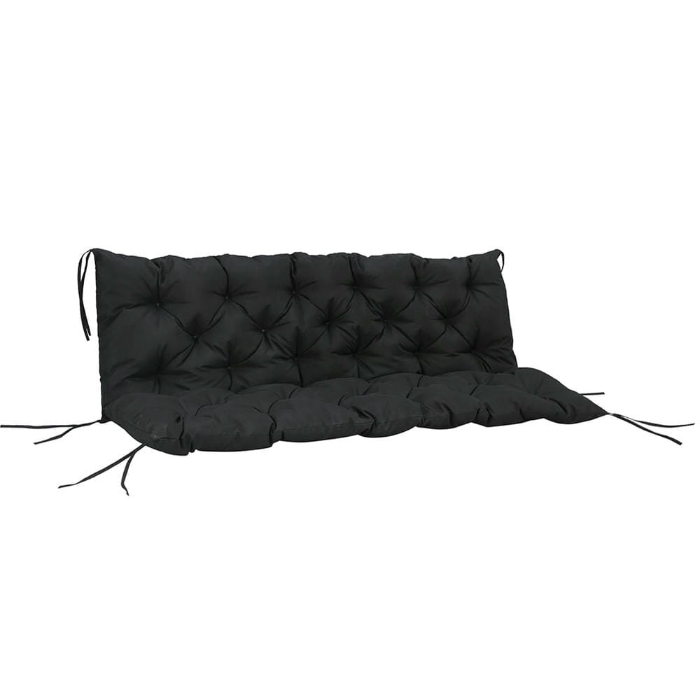 Topcobe 59" x 38" Tufted Bench Cushion for Outdoor Furniture, 3-Seater Replacement for Swing Chair, Patio Sofa/Couch, Patio Cushions for Outdoor Backyard Garden Porch, Dark Gray