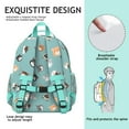 thumbnail image 5 of Cat Lovers Students Backpack with Cute Hand-drawn Watercolor Cat Illustration, Artistic Vintage Pet Print for Students and Students, 5 of 6