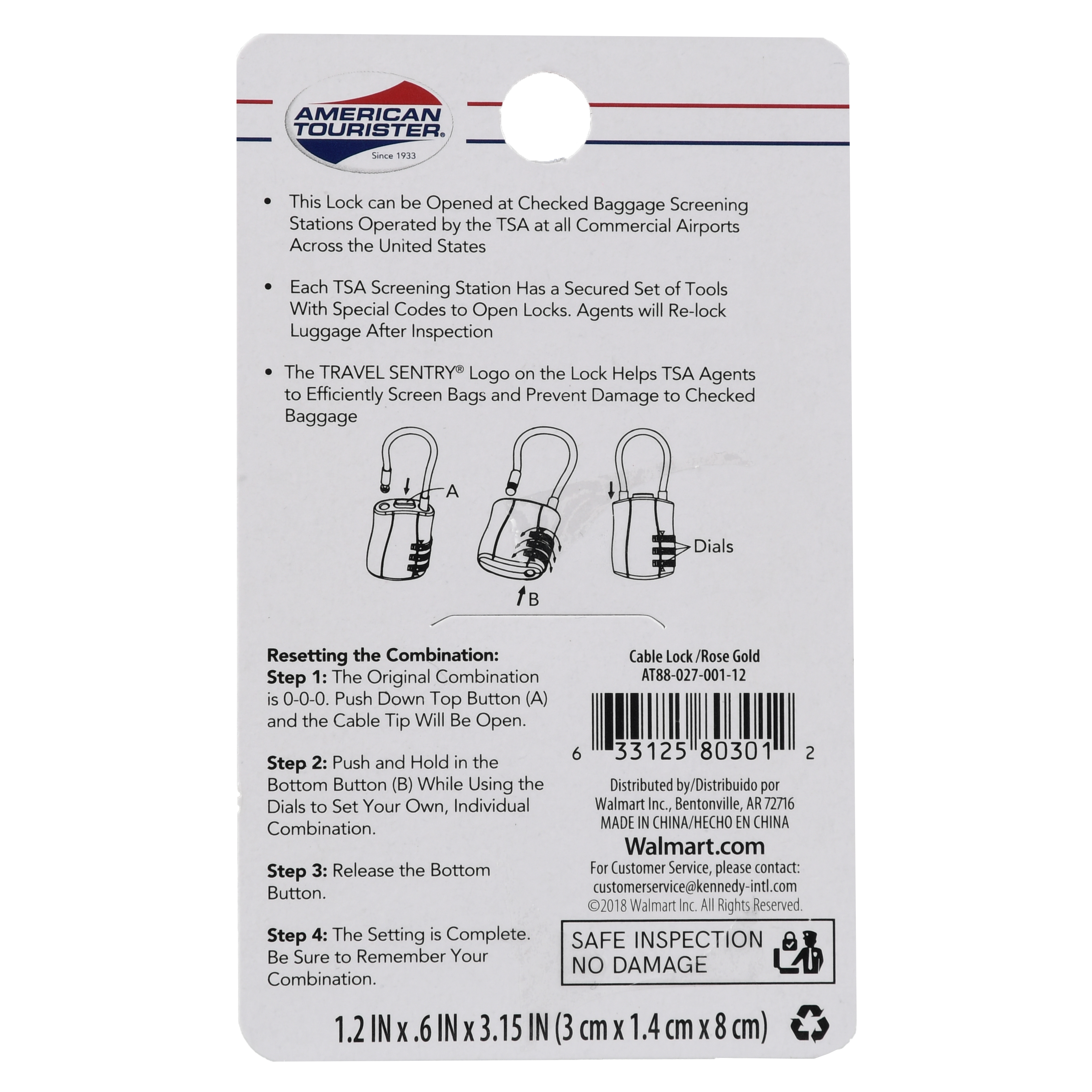 american tourister change number lock