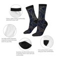 thumbnail image 4 of Honeii Copper-Gold Gloss Outline Rose Print Adult Socks,Crew Socks,Casual Calf Socks,Daily Wear Socks for Men & Women, Perfect for Sports, Casual and Everyday Use, 4 of 6