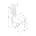 thumbnail image 5 of East West Furniture Monza 3-piece Dining Set with Panel Back in Linen White, 5 of 5