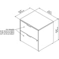 thumbnail image 3 of Bush Business Furniture 2-Drawer Lateral File Cabinet Locking Ltr/Lgl Storm Gray/White 29.72", 3 of 7