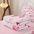thumbnail image 5 of Manfei Pink Girly Bowtie Zipper Twin Comforter Sets with Fitted Sheet and 2 Pillowcases,3D Cartoon Unicorn Zipper Bedding Set,Pink Reversible,4-Piece, 5 of 7