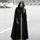thumbnail image 4 of Casual Women Winter Cloak Hooded Sleeveless Button Closure Long Cape Costume Cosplay Outerwear, 4 of 5