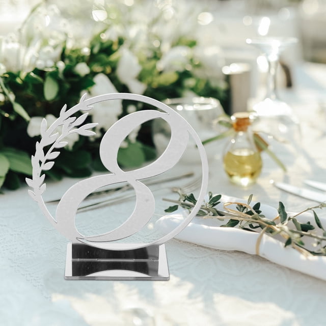 UPOUART 15Ud Números De Chic Y Creativos En Plata Para De Y Fiesta