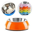 thumbnail image 3 of Pet stainless steel dog bowl food bowl double layer melamine cat bowl pet bowl - orange, 3 of 5