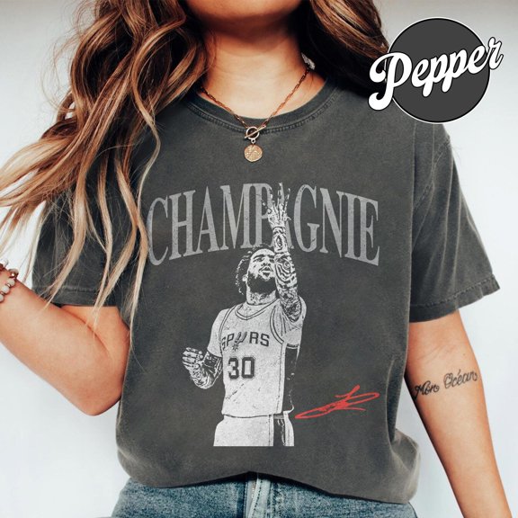 CLOTEX Julian Champagnie Basketball Vintage Comfort Color Shirt, Black S