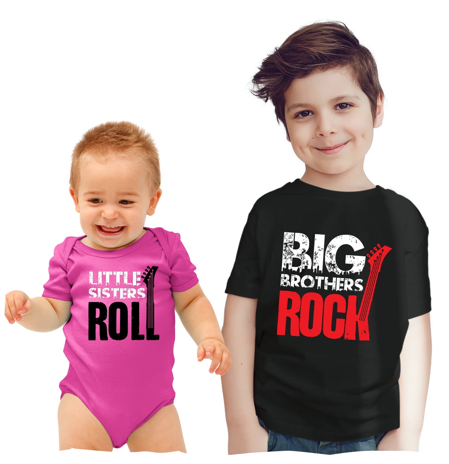 Newborn Kid Baby Little Brother-Sister Romper Bodysuit Big Sister Cotton T-shirt 