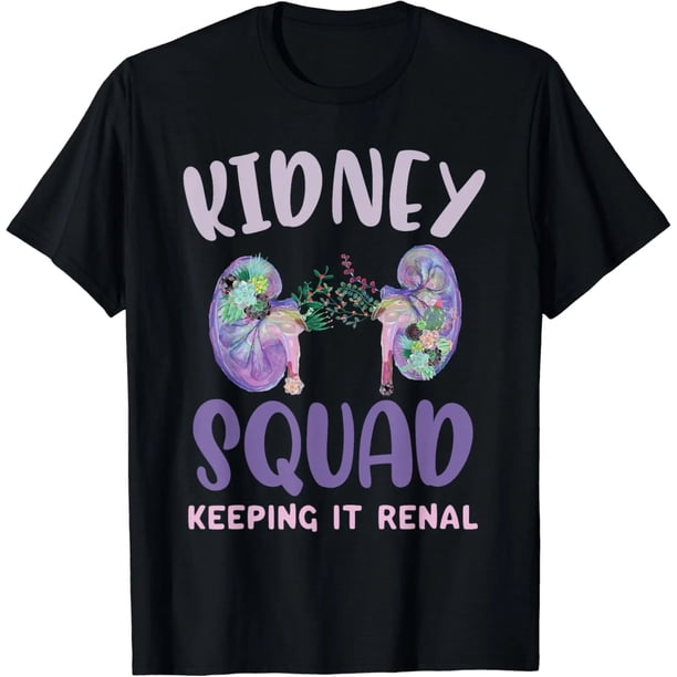 Playera Técnica de Diálisis Renal "Kidney Squad" Divertida para Mujer