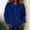 Blue, variant on Women Lapel Diagonal Oblique Button Placket Long Sleeve Rib Cuff Loose Brushed Fleece Sweatshirt with Side Hand Pockets for Fall Winter Daily Sports Street Casual Outfits (Gray,S)