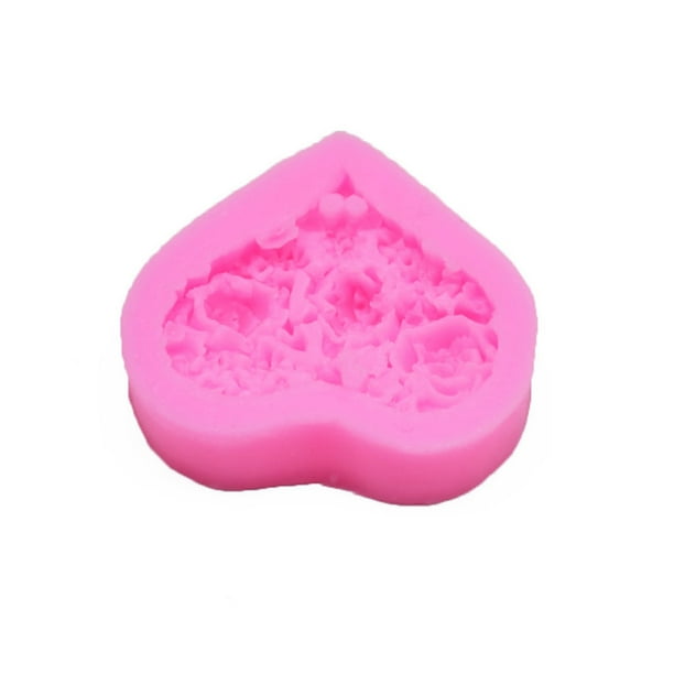 Billuyoard Molde de silicona rosa para pastel, molde para cupcakes de Chocolate con Fondant de corazón, moldes para galletas, suministros de cocina para Cocina y Comedor Billuyoard HA075112-00B