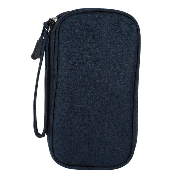 Unique Bargains Electronic Organizer Cable Double Layers Portable Pouch Green Small