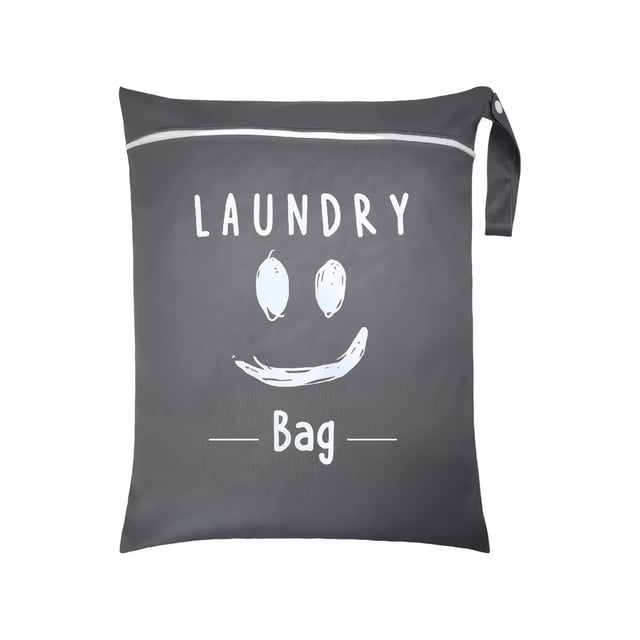 Sac à Lessive Portable, Sac de Voyage Résistant à l'Eau pour Vêtements Sales, Sac Humide et Sec en Tissu Oxford avec Fermeture Éclair et Poignée, Sac de Rangement Léger Lavable à la Machine pour le Camping, la Plage et les Sorties au Gym