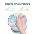 thumbnail image 2 of UPCEED Clouds Mouse Pad Wrist Support Stars Ergonomic Mouse Pad 8.9 "x 9.8" HD Printed Non-Slip Stitched Edges Wrist Rest Desktop Mat, 2 of 5