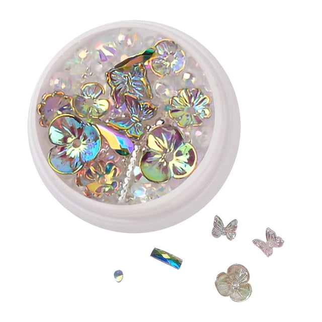 Nail Art Crystal Flower Shining Rhinestone Pearl Nail Sequin Rhinestone Manicure Decoration
