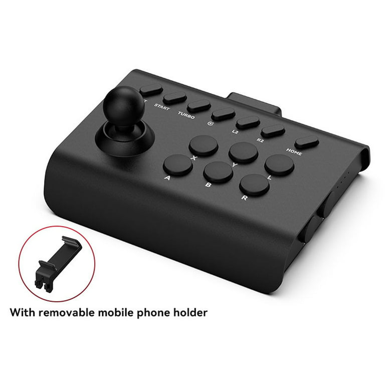 Arcade Game Fighting Joystick with Receiver, Gamepad 3 Connection Modes Gaming Joystick Compatible for PS4/PS3/PC (Black)