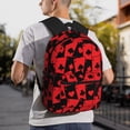 thumbnail image 3 of Gukieu Playing Cards Print Backpack, Waterproof Backpack with Adjustable Shoulder Straps, Suitable for Campus, Business, Travel, Unisex, 3 of 6