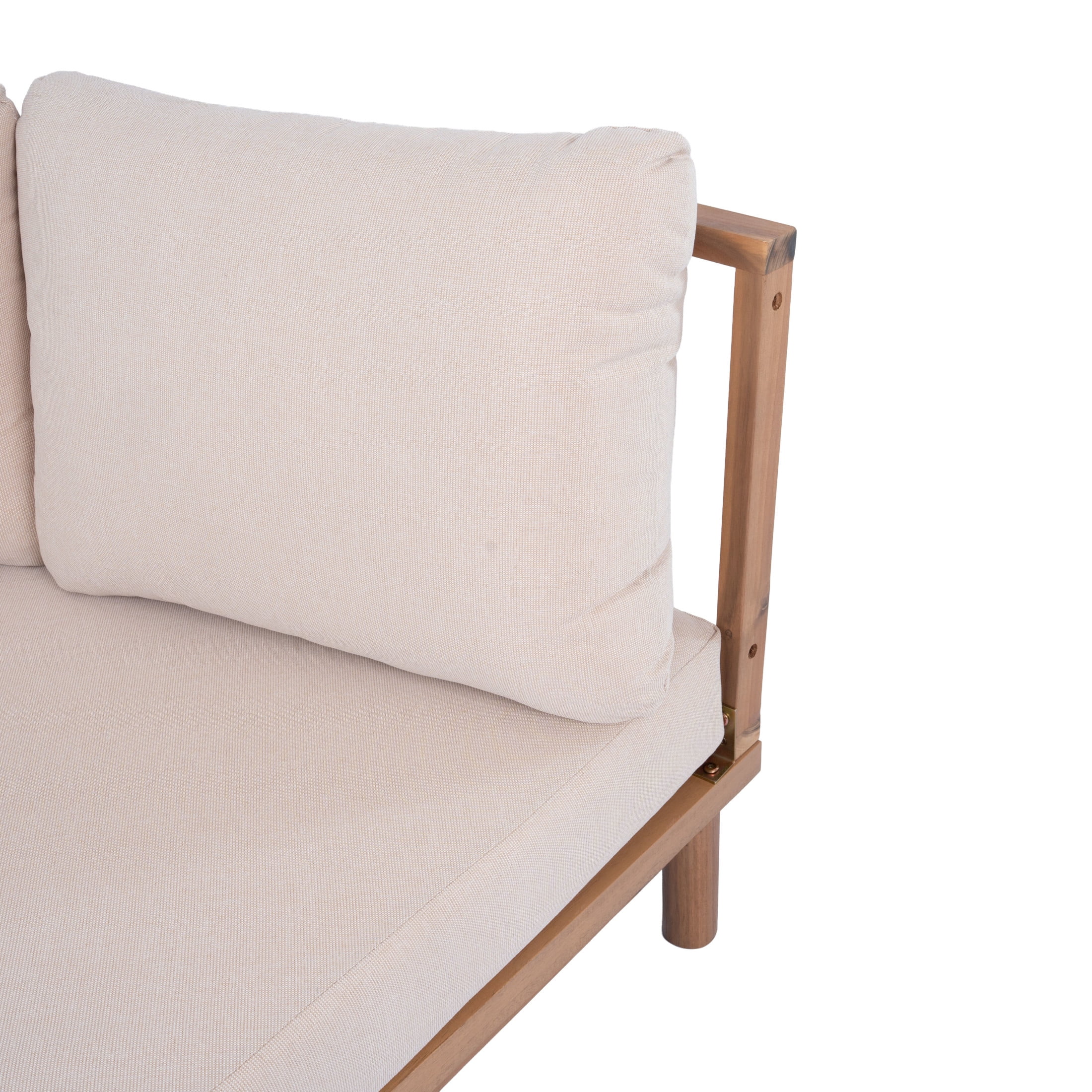Christopher Knight Home Modern Outdoor Conversation Set with Table and Cushions, Beige+Light Teak