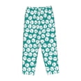 thumbnail image 6 of Uemuo Green Baseball Pattern Women's Wide Leg Palazzo Lounge Pants with Pockets Light Weight Loose Comfy Casual Pajama Pants-XX-Large, 6 of 9