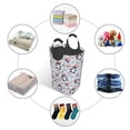 thumbnail image 5 of Bingfone I Love USA Laundry Hamper,Large Canvas Fabric Lightweight Storage Basket Toy Organizer Dirty Clothes Collapsible, 5 of 6