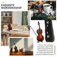 thumbnail image 5 of WHAMVOX 1 Set Desktop Violin Ornament Brown Wood Decorative for Family Members, 5 of 5