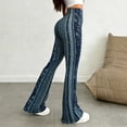 thumbnail image 5 of CHUMUD Flare Leggings for Women Bohemia Yoga Pants High Waisted Tummy Control Leggings Bootcut Casual Floral Yoga Pants, 5 of 6