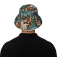 thumbnail image 5 of KLL Whimsical Cats Night Cafe Bucket Hat for Women Men Packable Travel Beach Sun Hat Outdoor Rave Accessories Reflective Fisherman Cap, 5 of 7