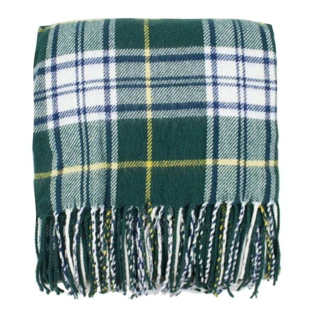 Cozy Tartan Plaid Design Throw Blanket 50" x 60" (Green) Walmart