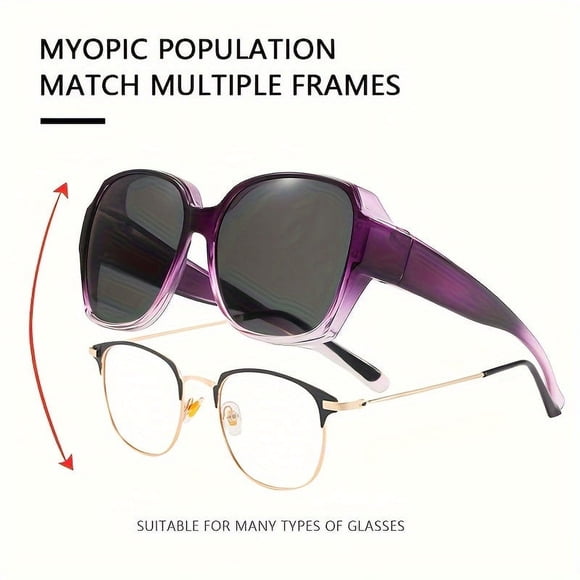 Polarized Unisex Sports Fit-Over Sunglasses - Prescription Glasses Compatible, Driving and Outdoor Essentials with Anti-Glare Protection - Versatile and Stylish Eyewear for Active Lifestyles