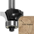 thumbnail image 5 of Uxcell 2pcs Roundover Router Bit 1/4 Shank 3/16" Radius Carbide Tipped Woodworking Tool, 5 of 7