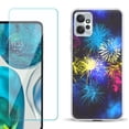 thumbnail image 1 of OneToughShield ® for Motorola Moto G Power 5G 2023 Shockproof Fashion Phone Case, with Tempered Glass Screen Protector - Fireworks, 1 of 3