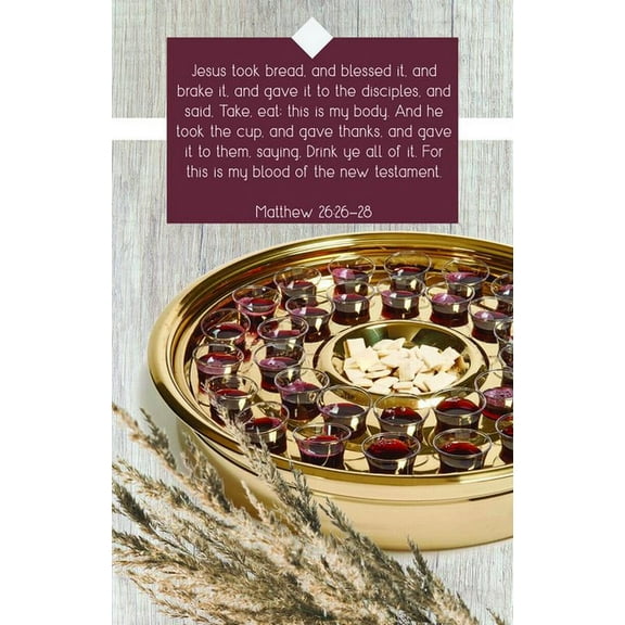 Communion Bulletin: And Blessed It (Package of 100): Matthew 26:26-28 (Kjv), (Paperback)